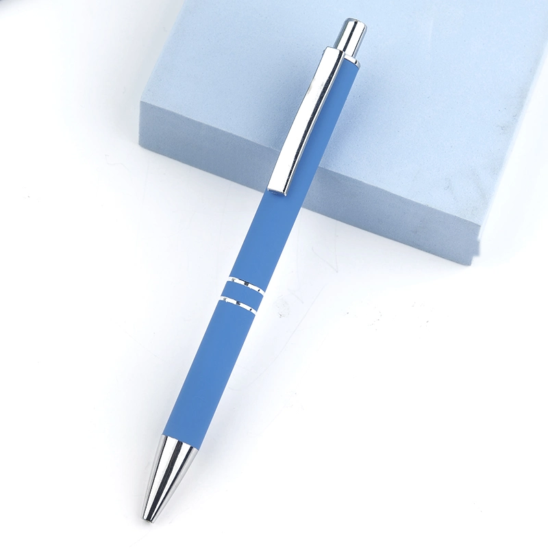 High quality/High cost performance  Company Branded Promotional Rubberized Metal Click Ball Pens