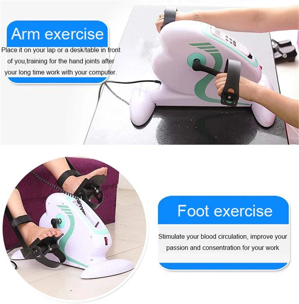 Fitness Motorized Electric Mini Exercise Bike Pedal Exerciser Electric Pedal Exerciser for Seniors