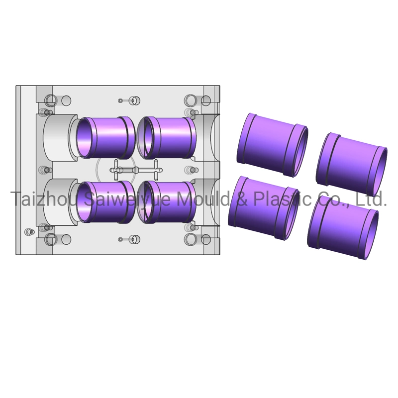 Pipe Fitting Injection Mould Straight Connector Joint Plumbing PVC-U Coupler Moulding