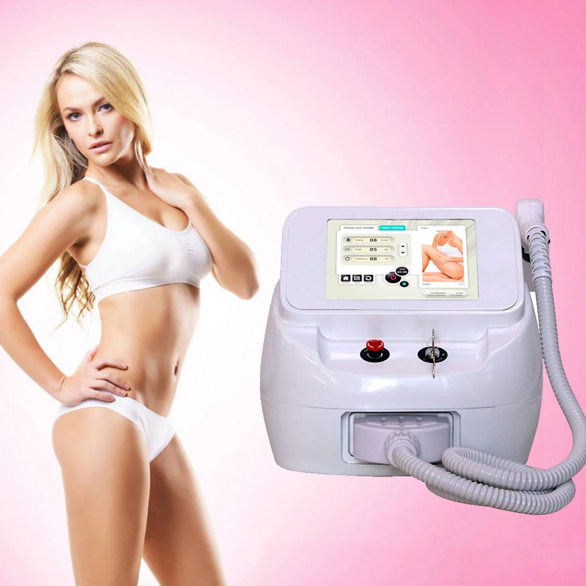 1600W indoloro Ice Platinum IPL Láser de Diodo 808nm de la Depilación Láser de Diodo de la máquina Salón de belleza equipo