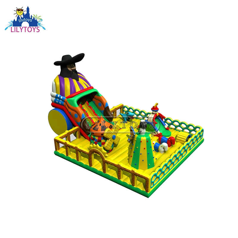 Equipo inflable de diapositivas Fun City Trampoline Amusement Park for Children