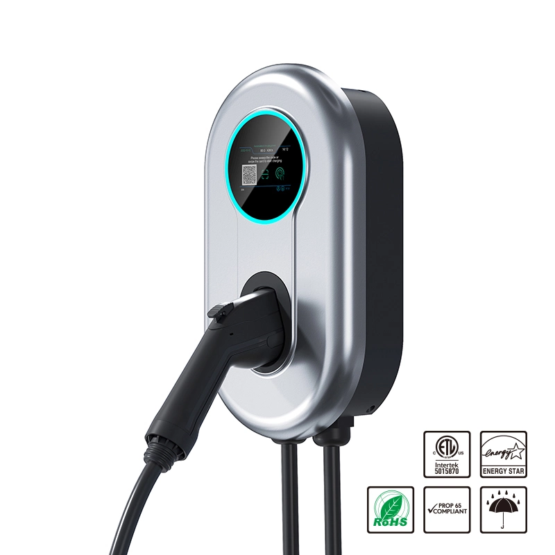 Professional Manufacturer ETL FCC Engerstar, Cp65, IP 65, Type 1 40A Fast Adjustable Electric Vehicle Charge Station Pile Wallbox EV Charger