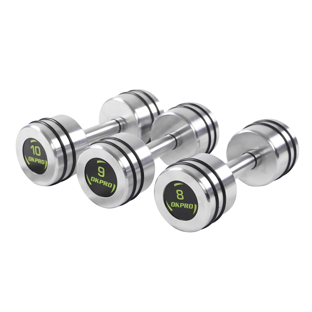 Rendimiento de alta calidad/alto costo de acero Dumbbell Set de bolas de cromo 1-10kg pesas libres Juego de mancuerna