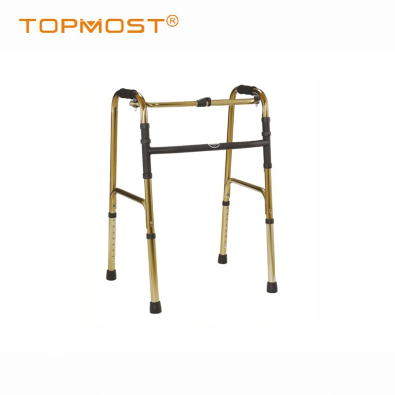 Chrome Steel Walker Frame with Seat with Handle and Armrest Padded