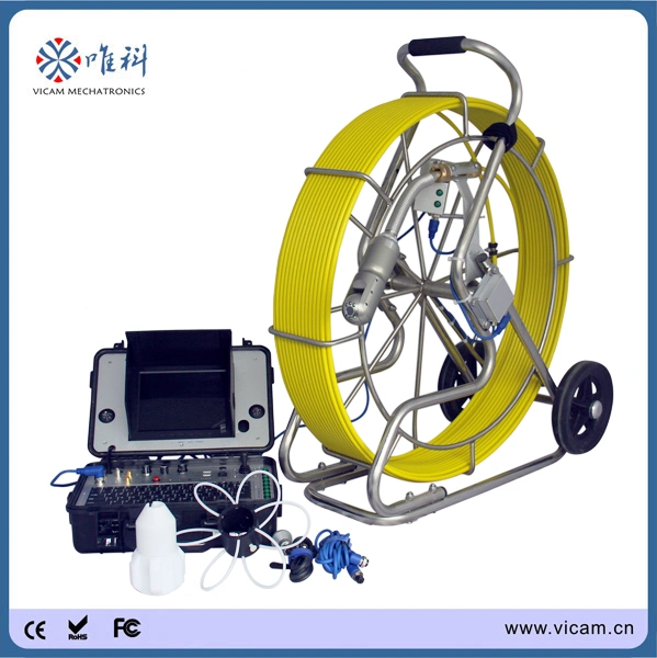 Wall and Underwater Drain Plumbing Detection CCTV Pipe Wall Inspection Camera with Wheel Skid