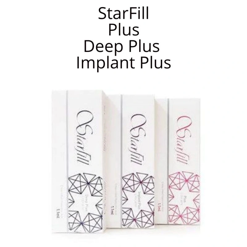 Luxfill Starfill Plus ha Cross-Linked Lido Caine Filler aprobado CE Relleno dermal de ácido Hialurónico Starfill Plus