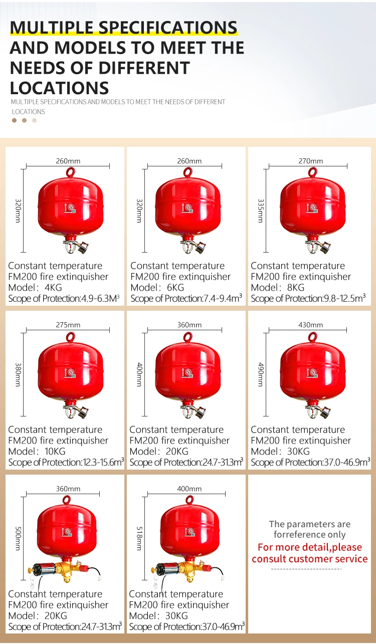 Automatic Fire Fighting Equipment Hfc-227ea /FM200 Hanging Fire Extinguisher