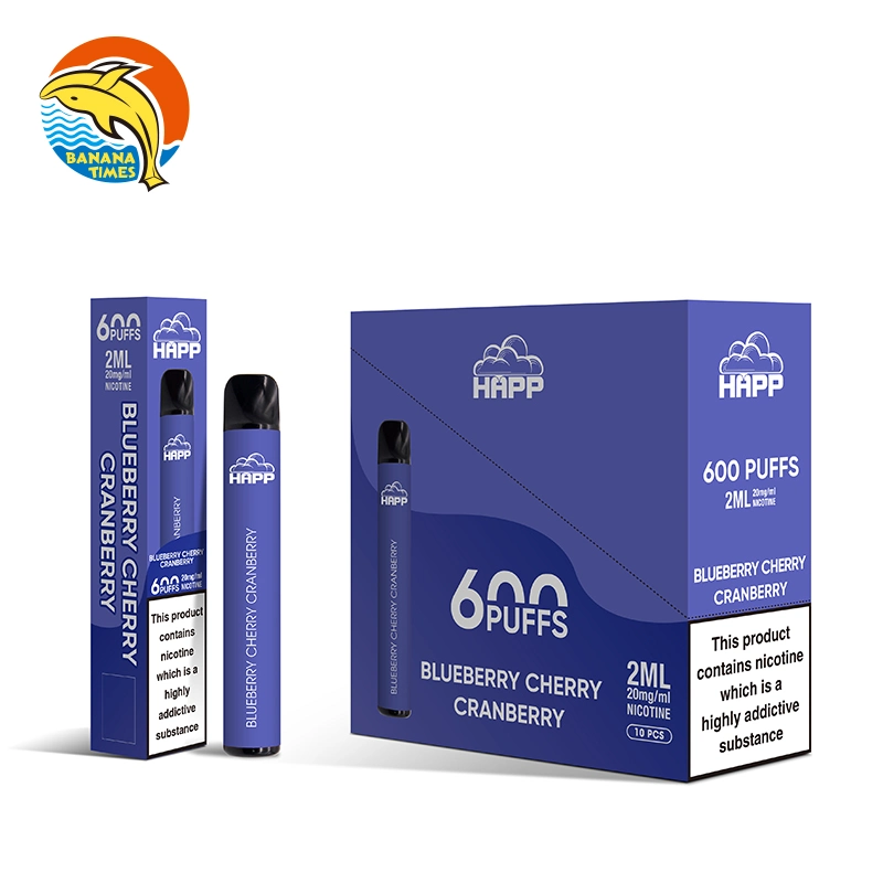 Spain Hottest Mini Disposable/Chargeable Electronic Cigarette 600puffs Custom Wholesale/Supplier 2% Nic Salt Vape Pen