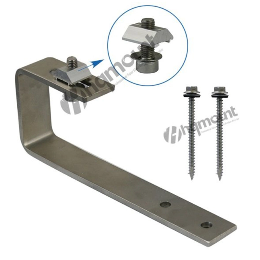 Customized PV Solar Flat Tile Roof System Stamping Hook