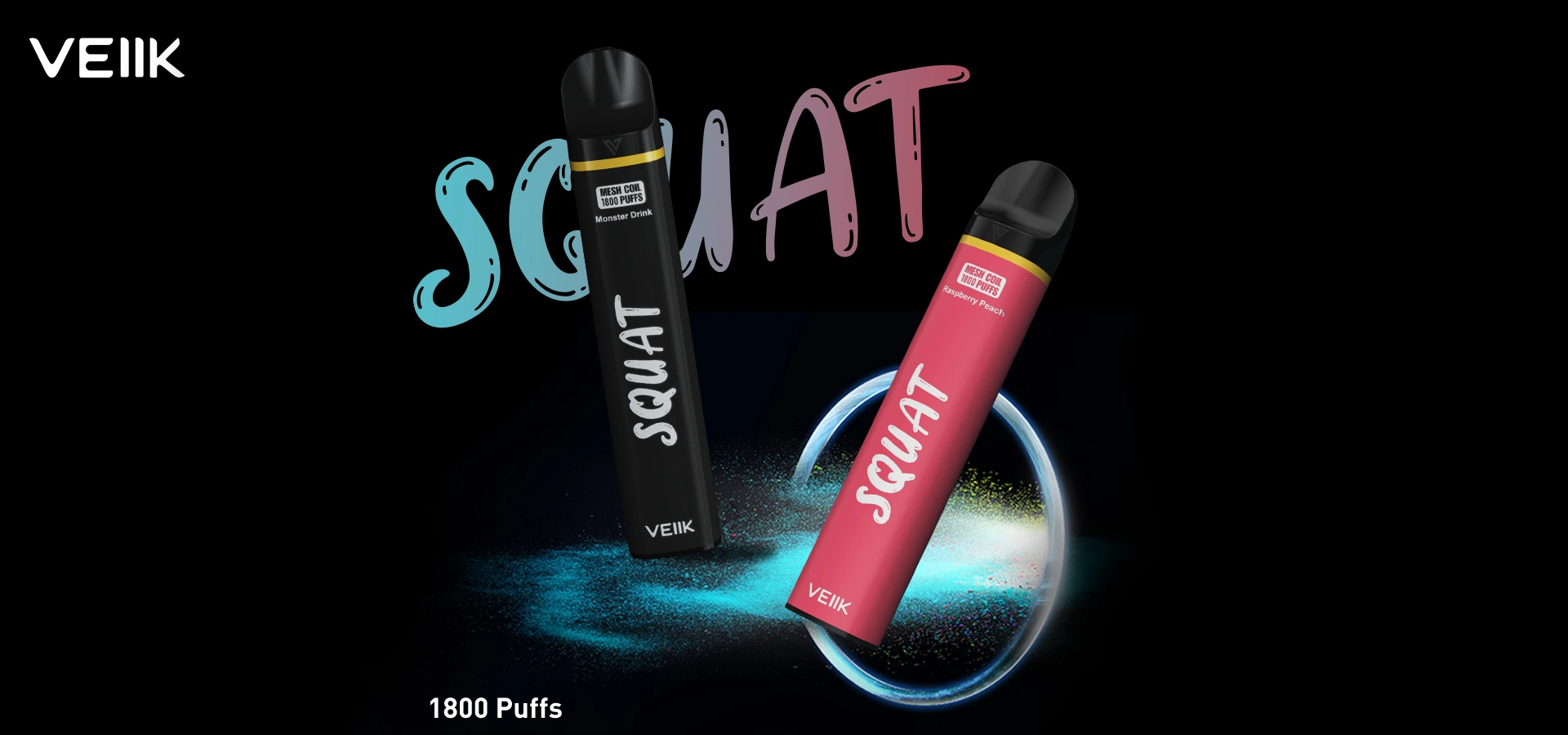 Электронные сигареты OEM одноразовые Veiik Squat Vape Disposable 2024 оптом 1800-х перьев