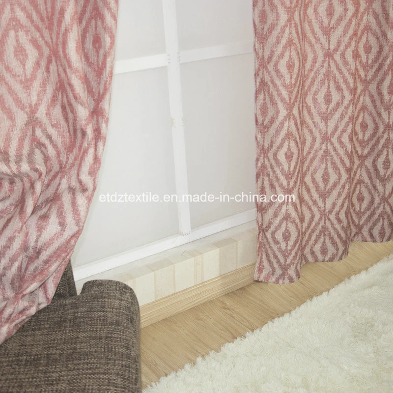 Canton Fair Morden Polyester Piece Dyed Linen Like Curtain Fabric