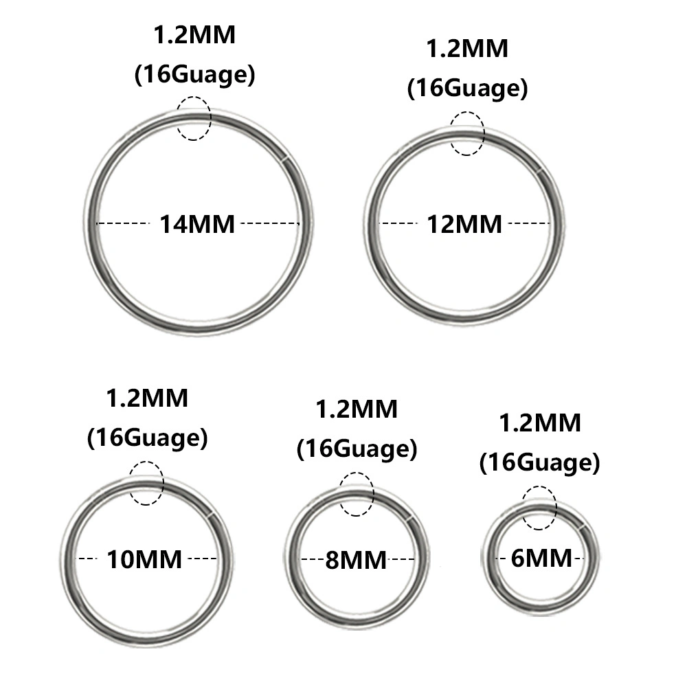 G23 Titanlegierung Closed Loop Körper Piercing Schmuck