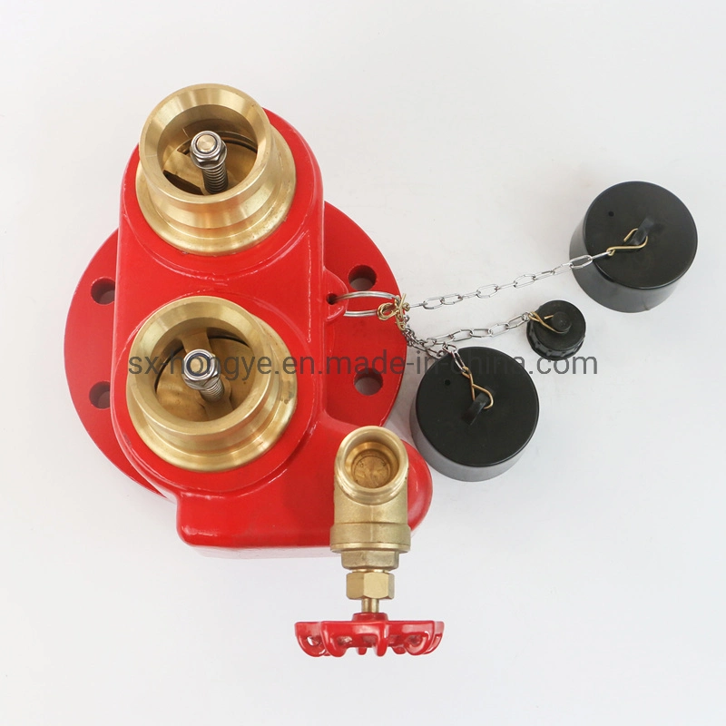 Siamese Connection 2 Way Breeching Inlet Fire Valve DN100 4"X2.5"X2.5"