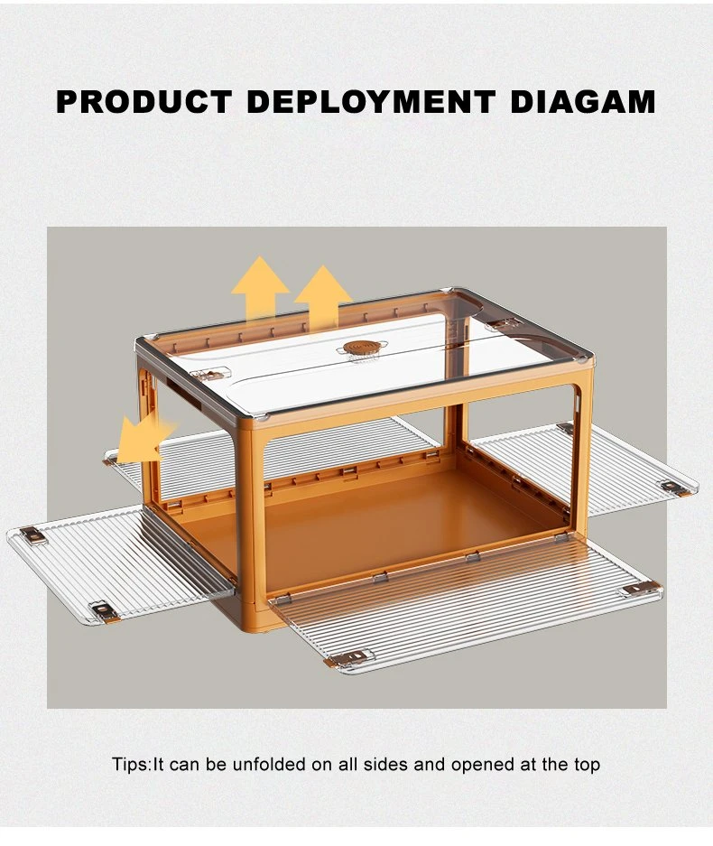 Caja de almacenamiento plegable de camping contenedor de plástico plegable de almacenamiento duradero Bandejas de almacenamiento de tronco por Kinpack