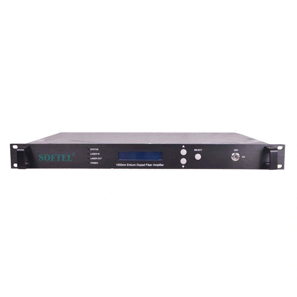 FTTX Pon Optical 1550nm Erbium-Doped Interior Amplificador de fibra (EDFA), 17dB potência óptica de saída