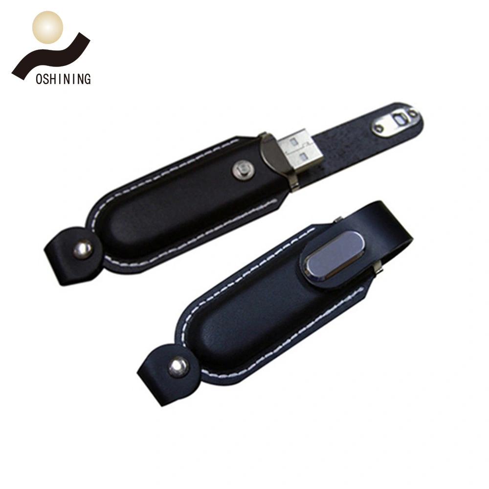 Personalised Leather USB Flash Pendrive Memory Stick U Disk 4GB (USB-LT021)