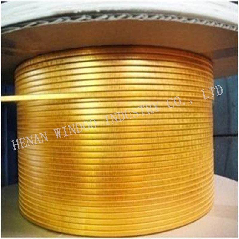 Class 180 H Magnet Wire Fiber Glass Wrapped Enameled Flat Copper Wire for Winding