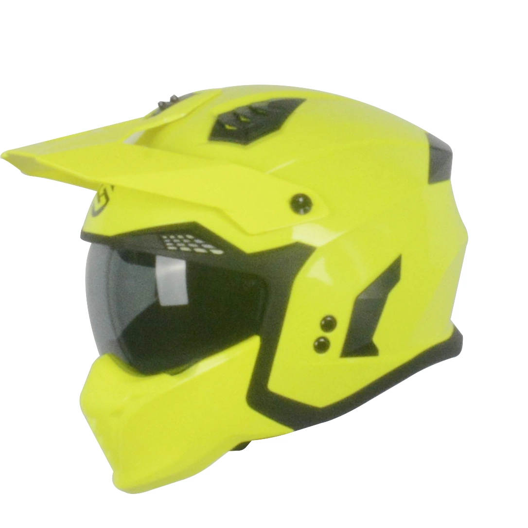 Chin desmontable fuera de la carretera con Sun Visor Motorcycle Helmet