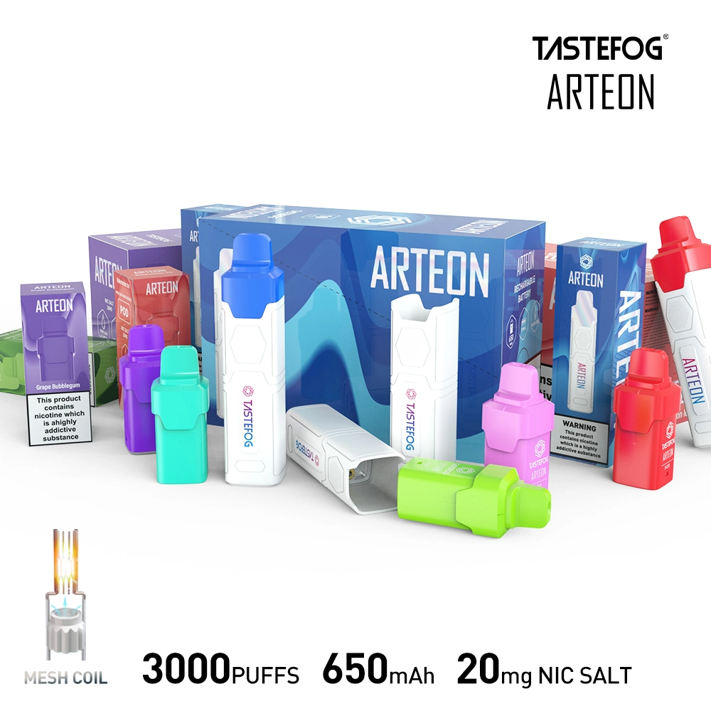 VAPE Tastegog Arteon 3000puffs 8ml E-Liquid Vapes desechables Cápsula rellena