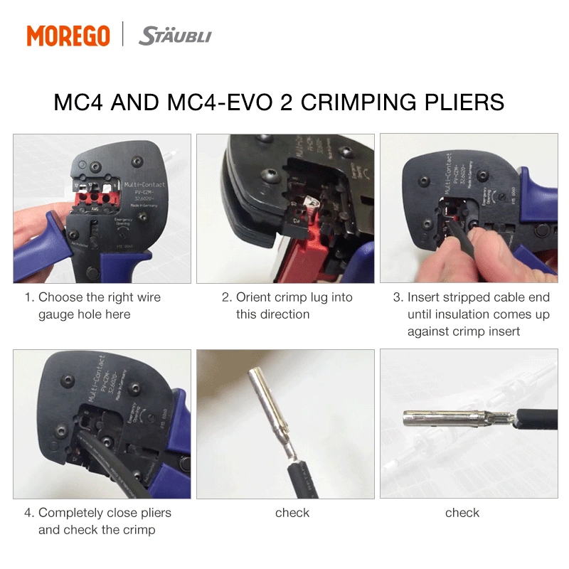 Staubli Mc4-Evo2 and Mc4 Connector Install Portable Protective Hard Carry Tool Case