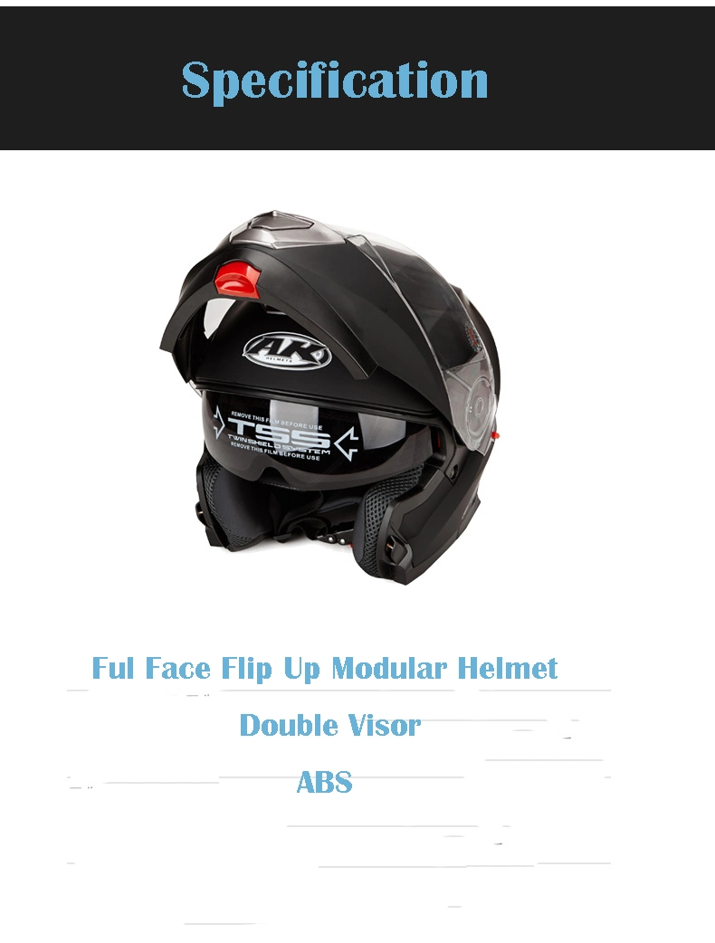 Casco de motocicleta de cara completa de bicicleta de seguridad abierta