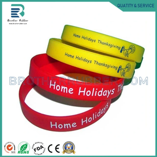 Bracelet en silicone personnalisé avec logo, bracelets en caoutchouc pour poignet.