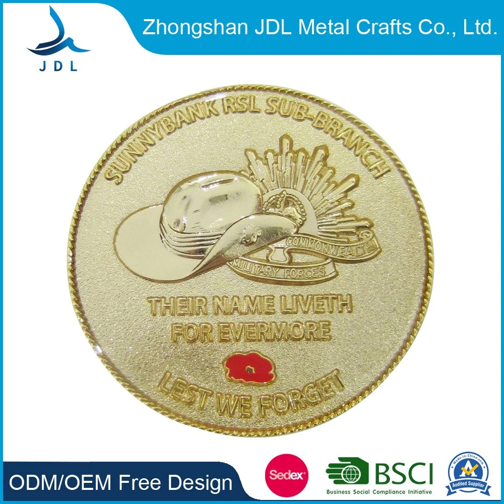 Soldado de metal personalizados Souvenir Moneda Testedcoin Medallón (093)