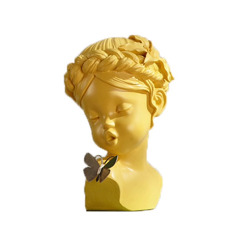 Nordic Modern Simple Sculpture Creative Resin Figure Angel Head Statue