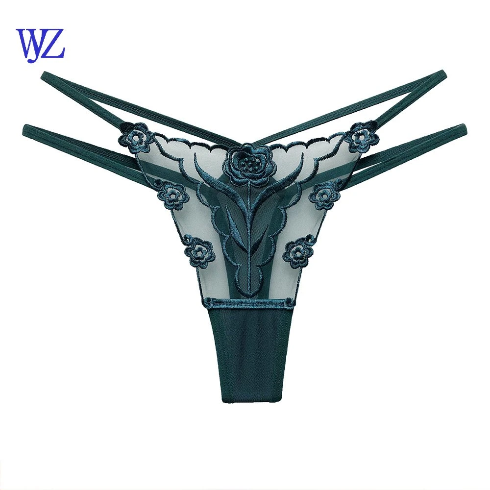 Custom High quality/High cost performance  Temptation Seamless Thong Sexy Lingerie Transparent Women&prime; S Panties Temptation Lace Hollow Briefs