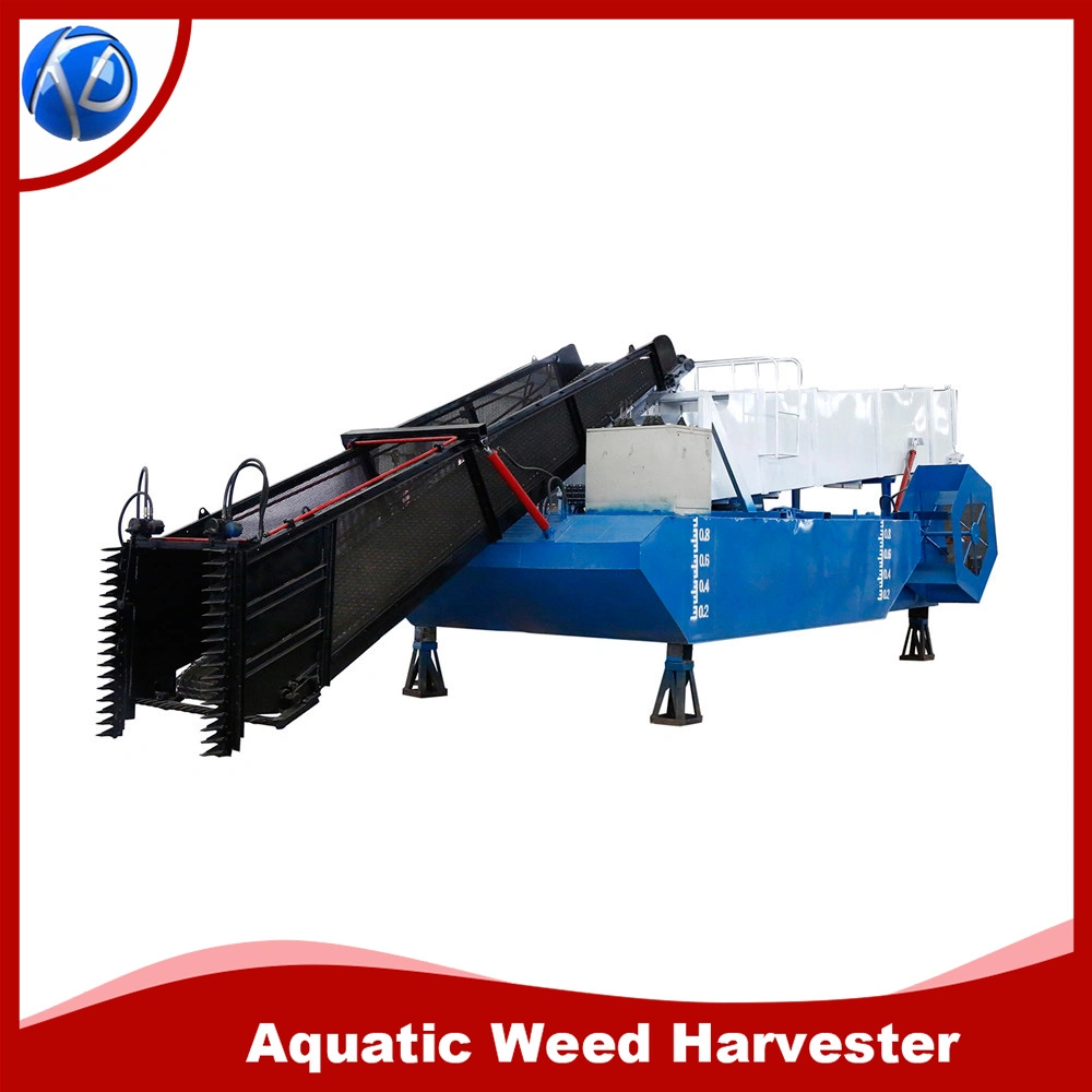 China Professional Aquatic Weed Harvester Reed Harvester/Sargassum Cutting Machine Garbage Salvage Trash Skimmer Ship for Sale