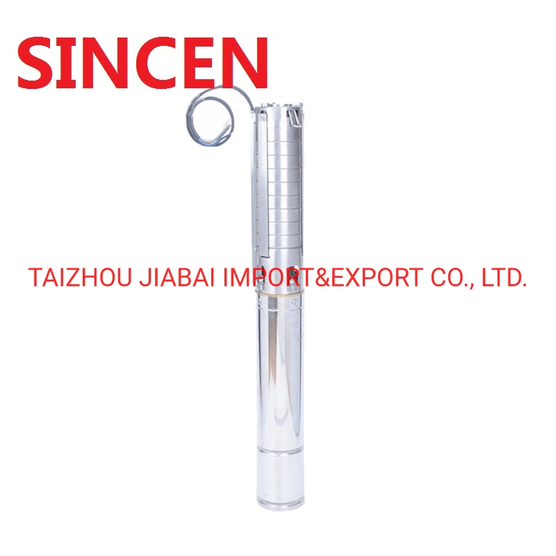 Sincen 4spm5/8 Stainless Steel 0.75kw/1HP Deep Well Submersible Pump