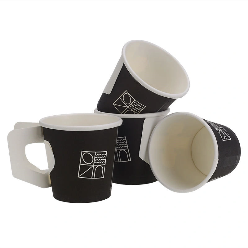 Cheap Free Samples with Handle Hot Sale 9oz Paper Cup, Coffee Cup, Hot Tea Cup