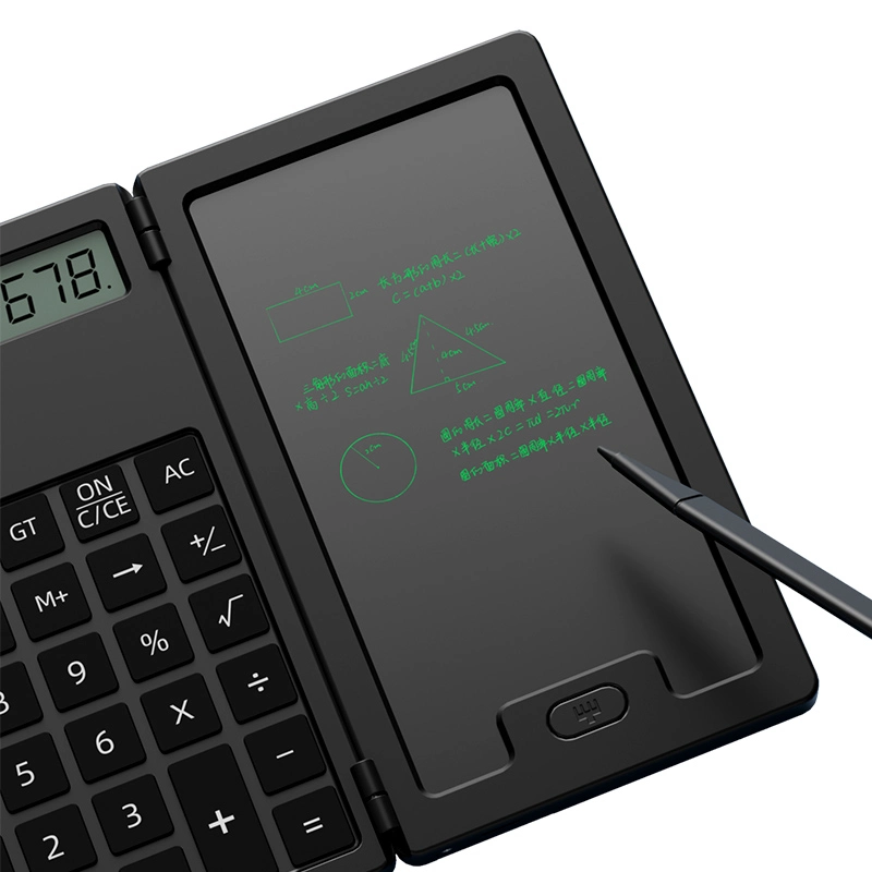 Diseño Mini Calculadora 12 dígitos Herramientas de aprendizaje Bloc de notas plegable Calculadora