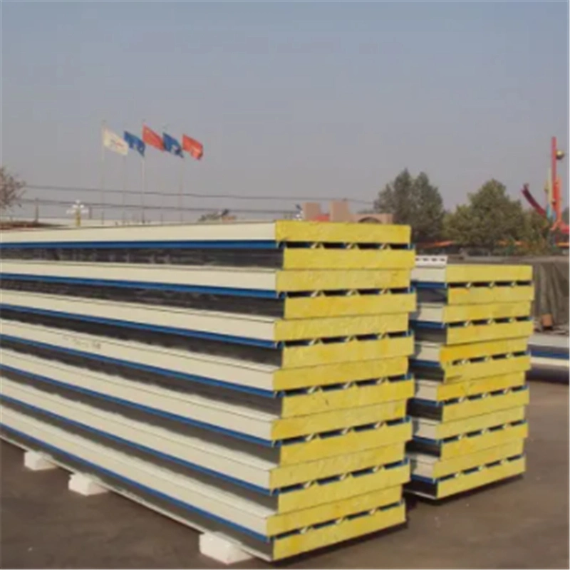 Metal a-Fireproof Glass Wool Sandwich Panel for Container Decoration