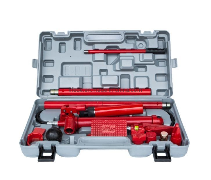 Heavy Duty 10 Ton Hydraulic Porta Power Jack Auto Body Frame Repair Kit