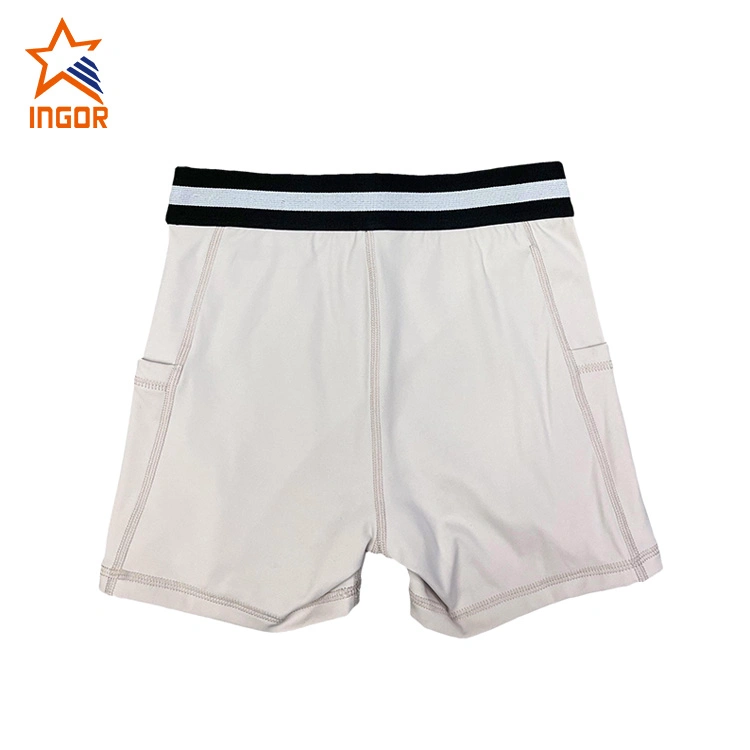 Ingorsports Kids Swimwear Soft Waitband Elastic Band Bra & Two Side Pocket Design Short Set Children Sports Wear Activewear