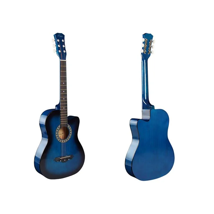 Custom Wooden Beginner Guitar 38inch Cutway Plywood Acoustic Guitar Musical Instruments