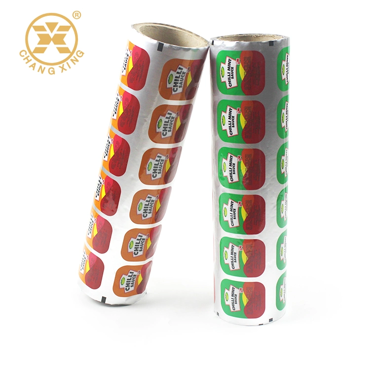 Heat Sealed Peelable Pet Aluminium Laminated Lidding Ketchup Jelly Plastic Cup Sealing Film by Roll