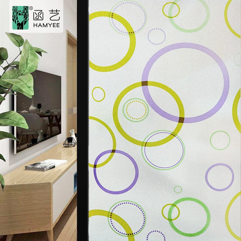 Wholesales Adhesive PVC Glass Decorative Film Bathroom Wall Paper