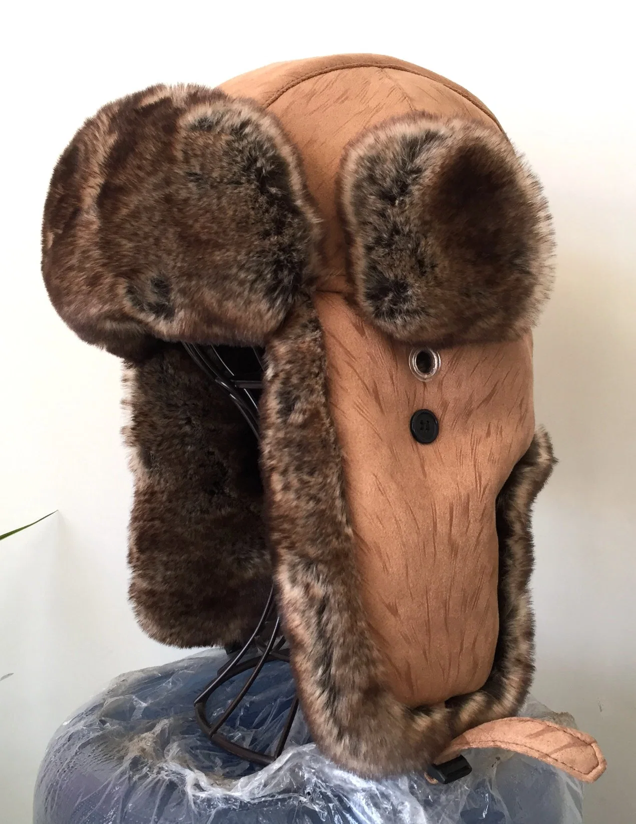 Solid Winter Hat 2001 with Man-Made Fur