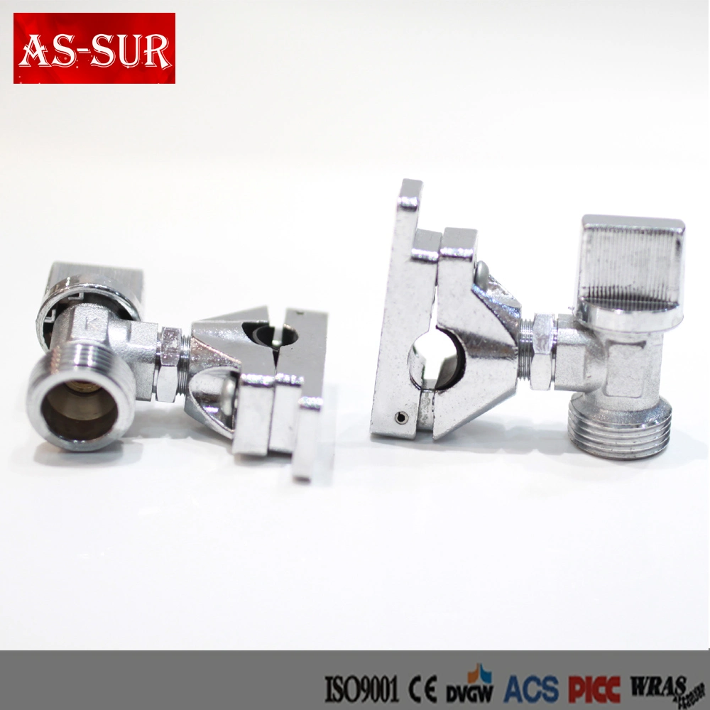 Chromed Brass Stop Angle Valve with Iron Pipe Inlet A1204