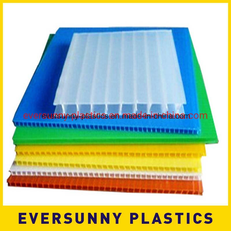 7mm 8mm 9mm 10mm White PP Hollow Corrugated Plastic Sheet