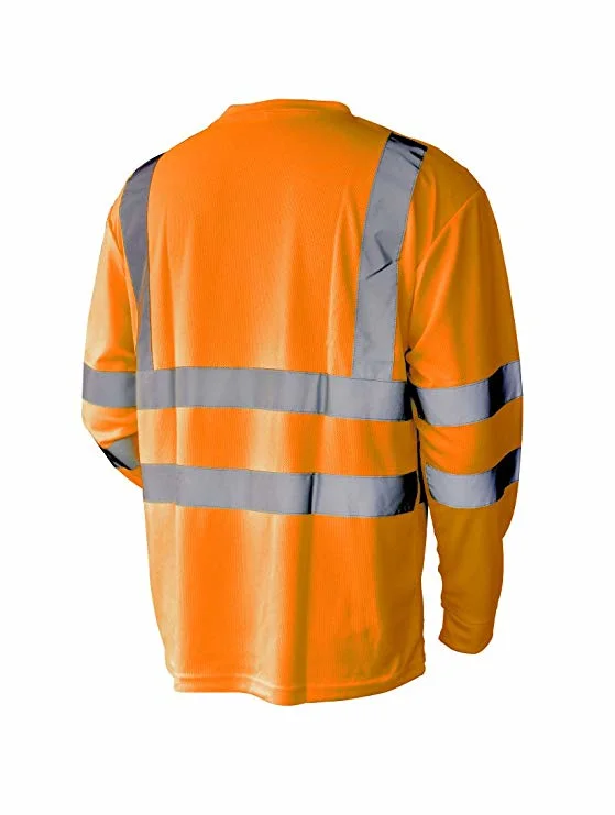 Hi Vis Reflective Safety Lime Orange Short Long Sleeve T Shirt