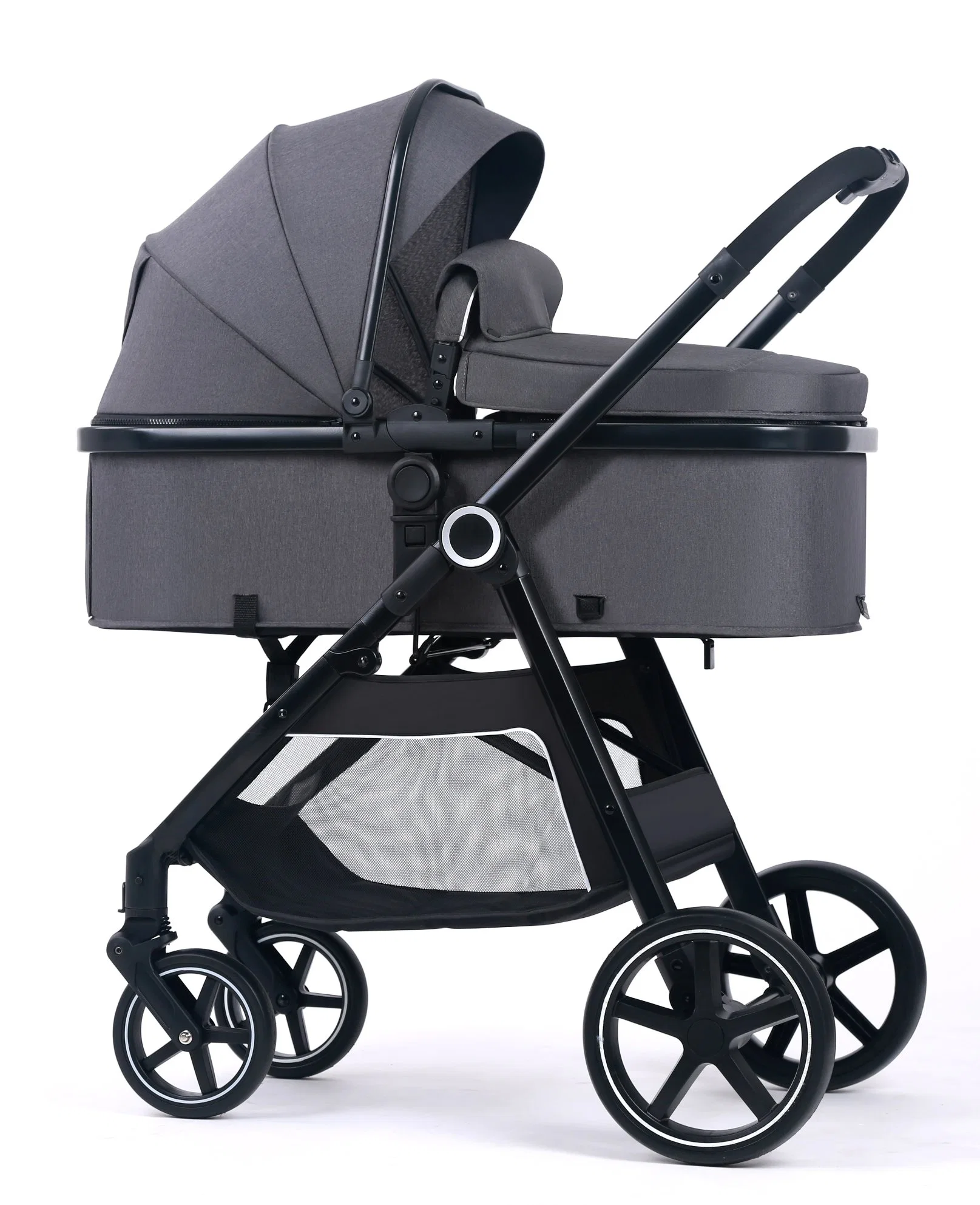 Foldable Reversible Seat Baby Pram One Button Folding Stroller