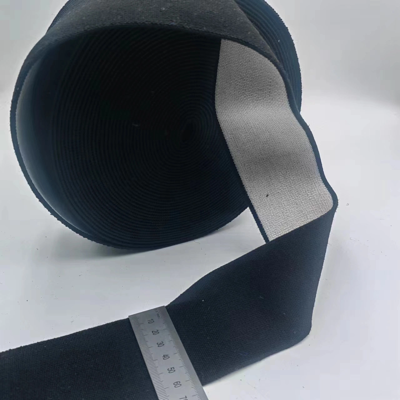 Black Shoe Material Diagonal Elastic Band Clothing Accessories