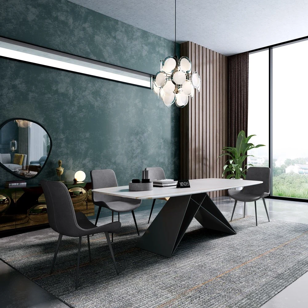 Kitchen Dining Table Hotel Modern Home Leather Chair Restaurant Furniture