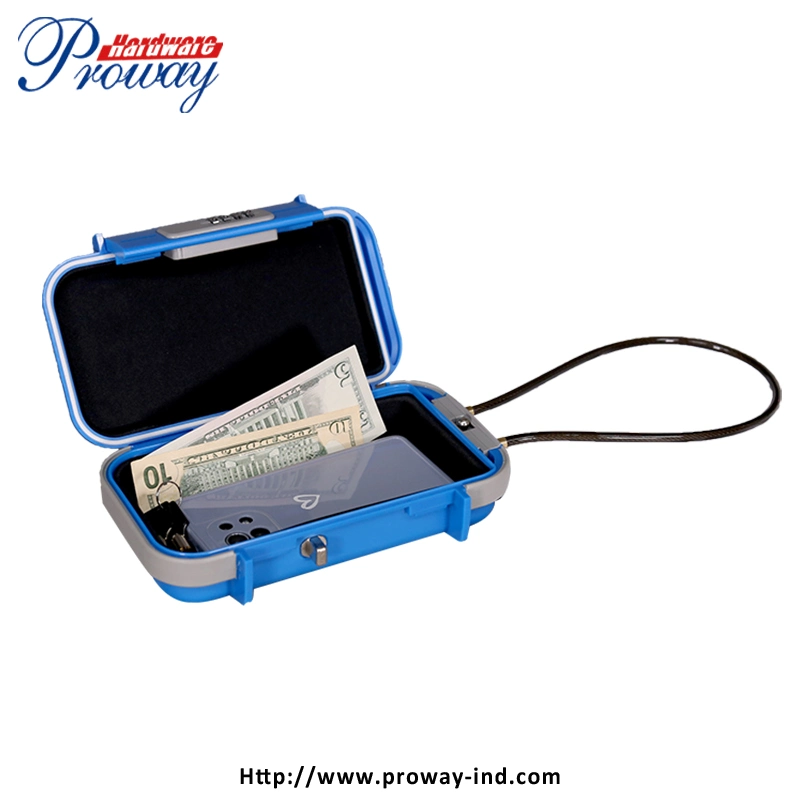 Portable Combination Lock Surfing Travel Lockbox Waterproof Case Mobile Cell Phone Beach Safe Box