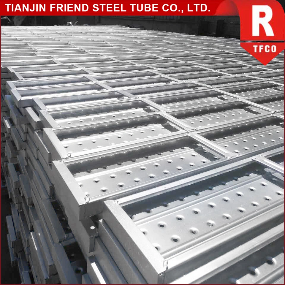 منصة من الفولاذ المثقب ذات السقالات من نوع Planck Steel Board من الفولاذ، وممشى السقالات من نوع Cat لوح خشبي معدني من وضعية البلانك لوح من الفولاذ على طريقة لاهر لمدة الاستخدام في البناء