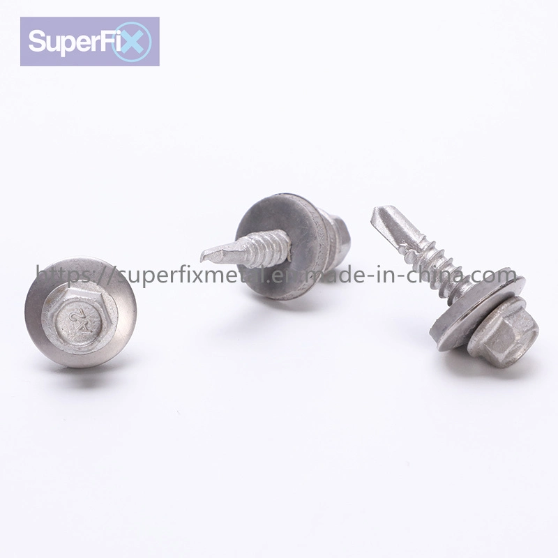 Drilling Screw Hexagon Head Pressed-on Washer 5.5X25 Bimetal (STAINLESS STEEL A2/STEEL) Ruspert