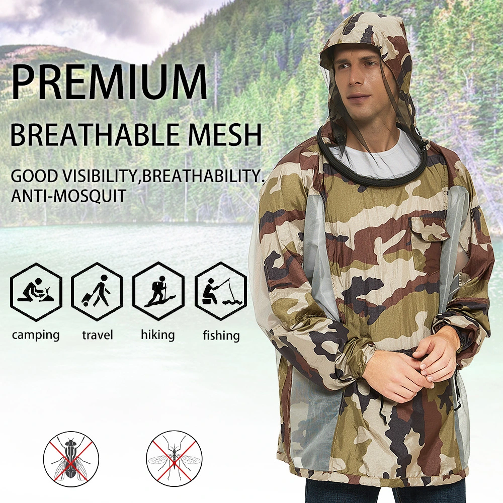 Traje de malla Anti-Mosquito Unisex insecto Ropas de protección para la pesca Bl19415